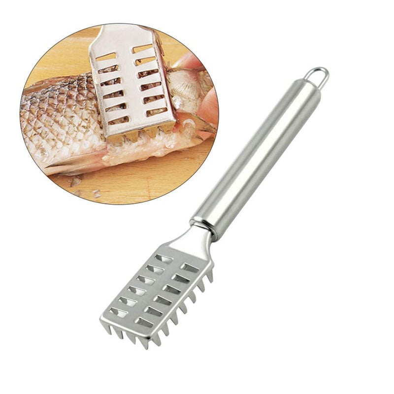 Eagean Eagean Stainless Steel Fish Scale Remover Fish Scaler Scraper Kitchen Tool  - Image 3