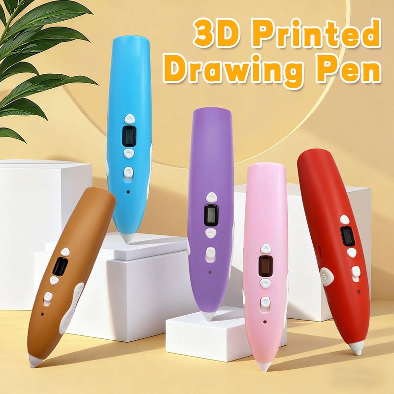 مجموعة قلم رسم طباعة ثلاثية الأبعاد بدرجة حرارة منخفضة p68-أرجواني، شحن عبر USB، محمول، 590.5 بوصة، خراطيش استبدال PCA، مناسبة للبالغين والمراهقين، تعزز الإبداع، هدية مثالية - Image 4