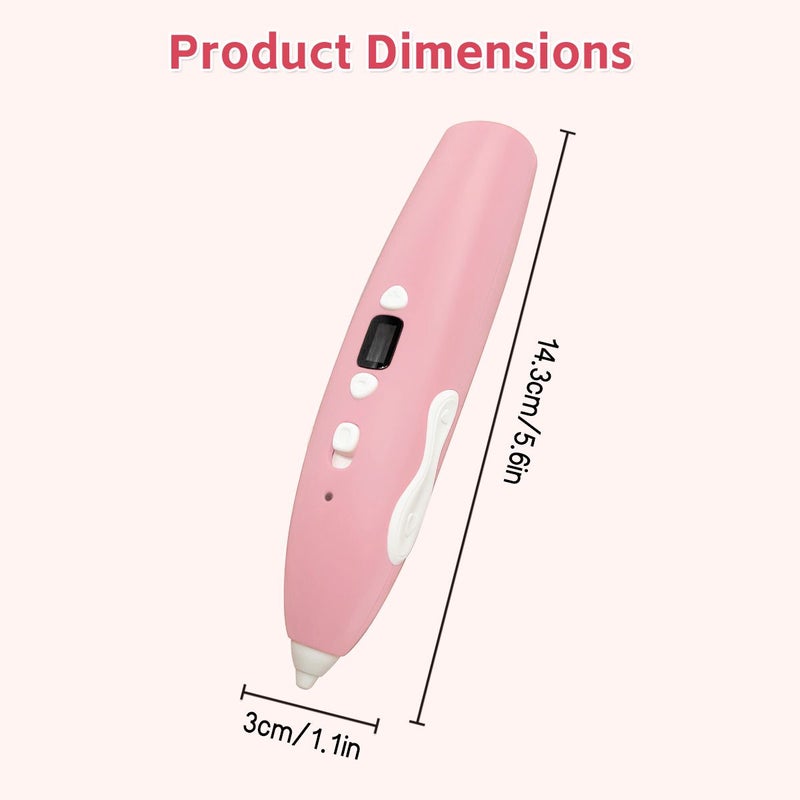 مجموعة قلم رسم طباعة ثلاثية الأبعاد بدرجة حرارة منخفضة p68-أرجواني، شحن عبر USB، محمول، 590.5 بوصة، خراطيش استبدال PCA، مناسبة للبالغين والمراهقين، تعزز الإبداع، هدية مثالية - Image 3