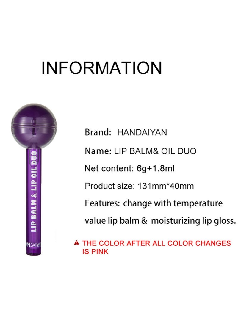 Handaiyan 2 IN 1 Lip Balm and Lip Oil Duo  - Image 3