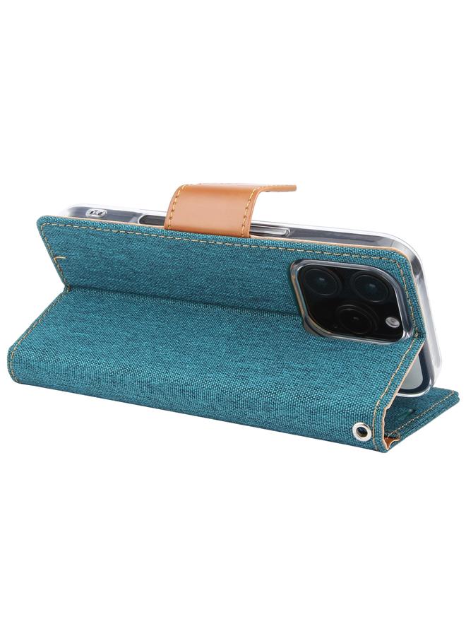 GOOSPERY Case For iPhone 16 Pro CANVAS DIARY Fabric Texture Flip Leather Phone Case  - Image 3