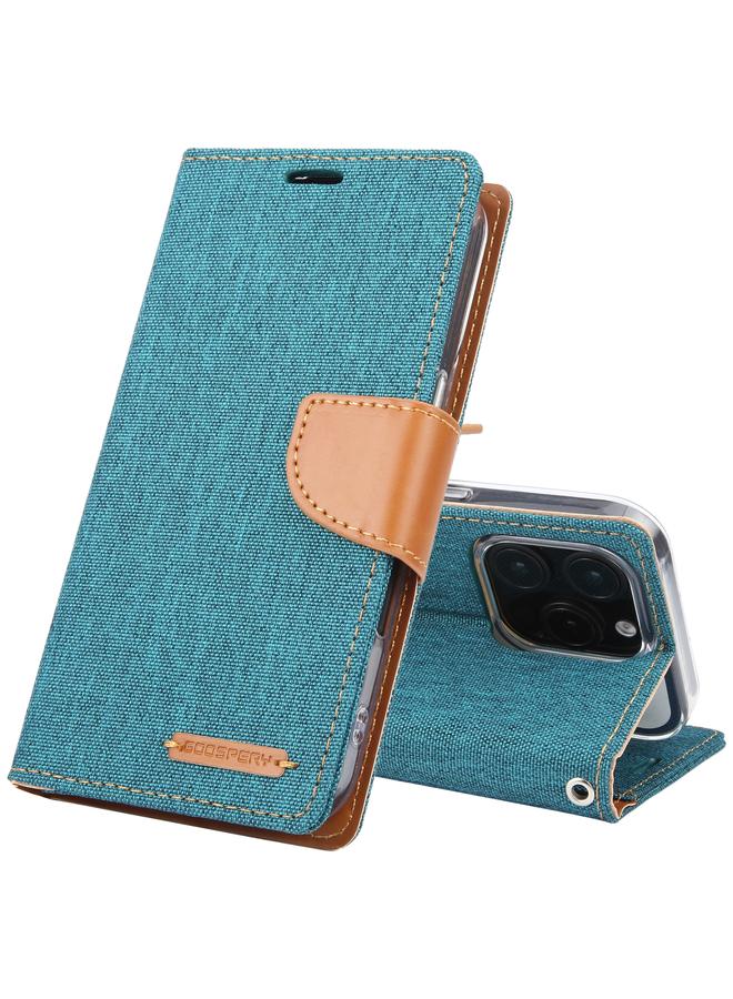 GOOSPERY Case For iPhone 16 Pro CANVAS DIARY Fabric Texture Flip Leather Phone Case  - Image 1
