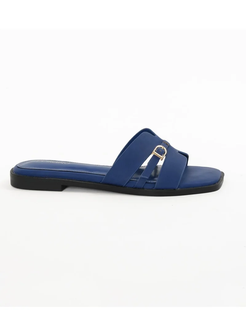 ميلانو Layali Slides Flats - Blue