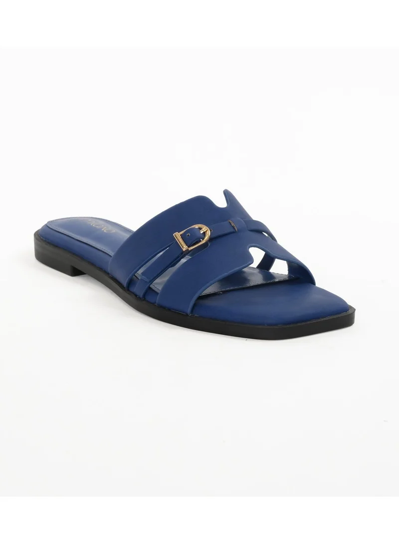 ميلانو Layali Slides Flats - Blue