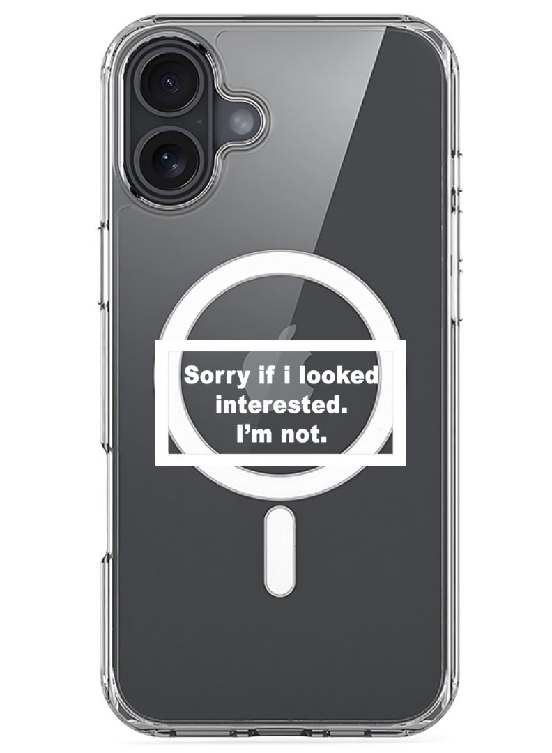 Theodor Magnetic Case for Apple iPhone 17 Compatible with MagSafe Wireless Charging, Shockproof Phone Bumper Cover - Sorry if i looked - White - Image 1