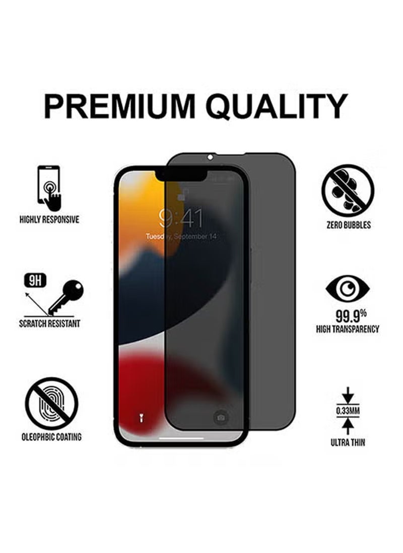 Generic - iPhone 13 Pro Max Privacy Screen Protector - Premium Edge to Edge Anti Spy Privacy Tempered Glass, Oleophobic Coating, Delicate Touch, Anti-Explosion, Smooth Arc Edge, Easy Installation - Image 1