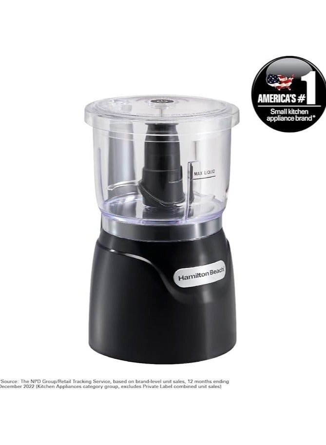 Hamilton Food Chopper, 710 ml / 3 cup capacity, 350W, chop, puree, emulsify, easy cleaning with removable bowl and blade, cord wrap for easy storage, 72850-ME - Image 1