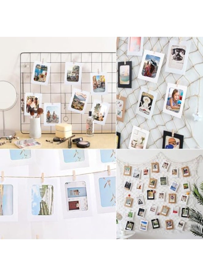 إطارات صور ورقية من ، مقاس 4 × 6 بوصات، 30 قطعة، إطارات صور ورقية، إطارات صور من الورق المقوى مع مشابك وخيوط، حوامل صور بمشابك يمكنك تركيبها بنفسك، طقم عرض وتعليق الصور، ديكور حائط للمنزل والحفلات والمكتب - Image 3