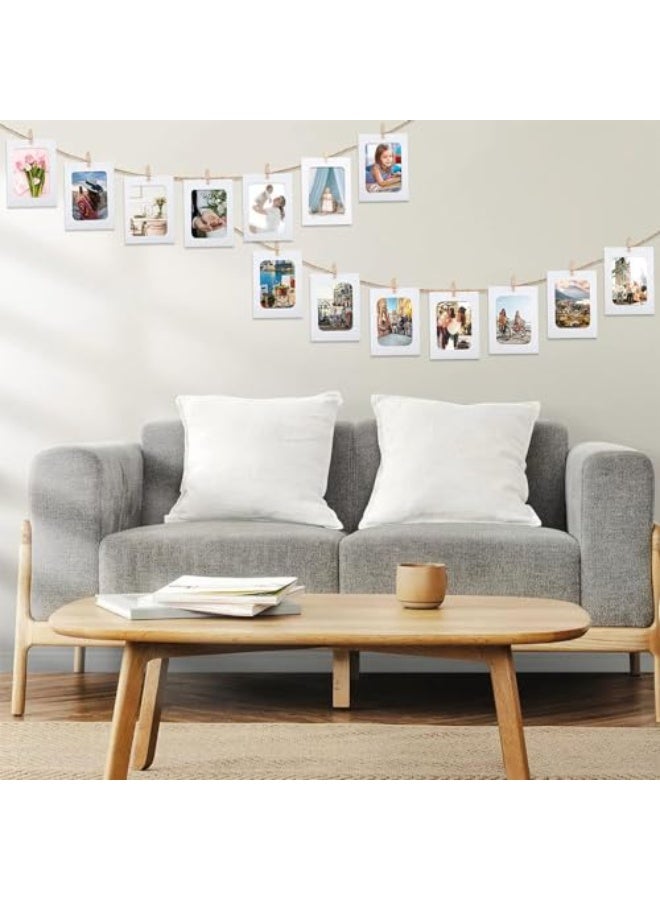 إطارات صور ورقية من ، مقاس 4 × 6 بوصات، 30 قطعة، إطارات صور ورقية، إطارات صور من الورق المقوى مع مشابك وخيوط، حوامل صور بمشابك يمكنك تركيبها بنفسك، طقم عرض وتعليق الصور، ديكور حائط للمنزل والحفلات والمكتب - Image 5