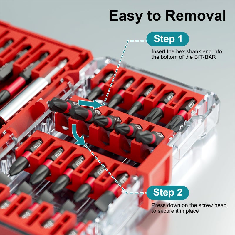 YOSIGHT 30Pcs Screwdriver Bit Set, S2 Steel Impact Bits with Magnetic Phillips, Slotted, Torx, Hex & Allen, Storage Case Included, for Electric Drills, Power Screwdrivers, DIY, Woodworking, Construction - Image 5