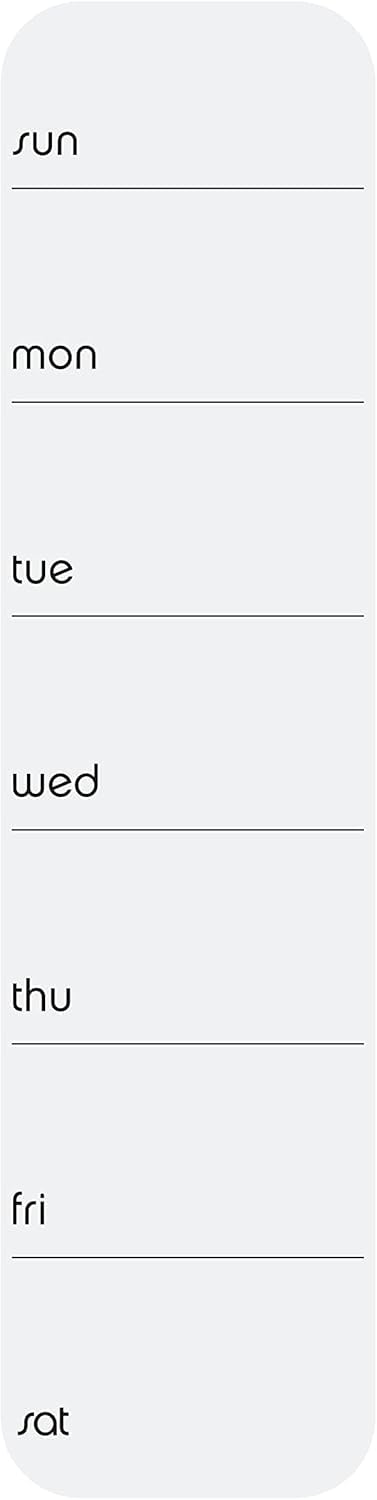 Three by Three Seattle 3.5 x 14 Inch Frameless Peel and Stick Dry Erase Weekly Planner for Office, Home, or School Décor (White) - Image 1