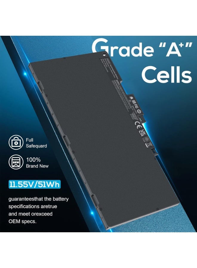 11.55V 51Wh Laptop Battery for HP EliteBook 840 G2 G4, 850 G3 G4, 745 G3, 755 G4 – Compatible with TA03XL, 854047-1C1 – Includes Crowbar & Phillips Screwdriver - Image 2