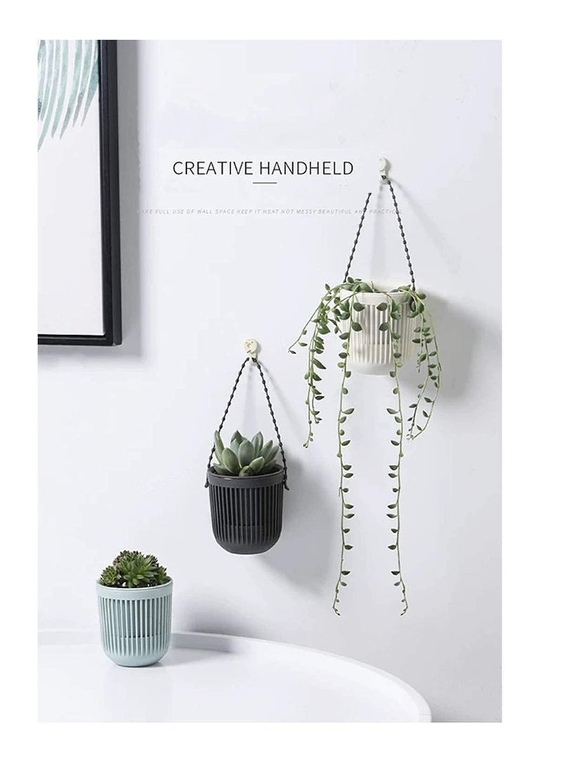 SYOSI Succulent Planters Pots with Drainage 6 Pack 3.5‘’ Two-Piece Succulent Planters Pots with Drainage, Flexible Removable Handle Planting Pots Flower Pots Small Planter Pots for Mini Plants  - Image 2