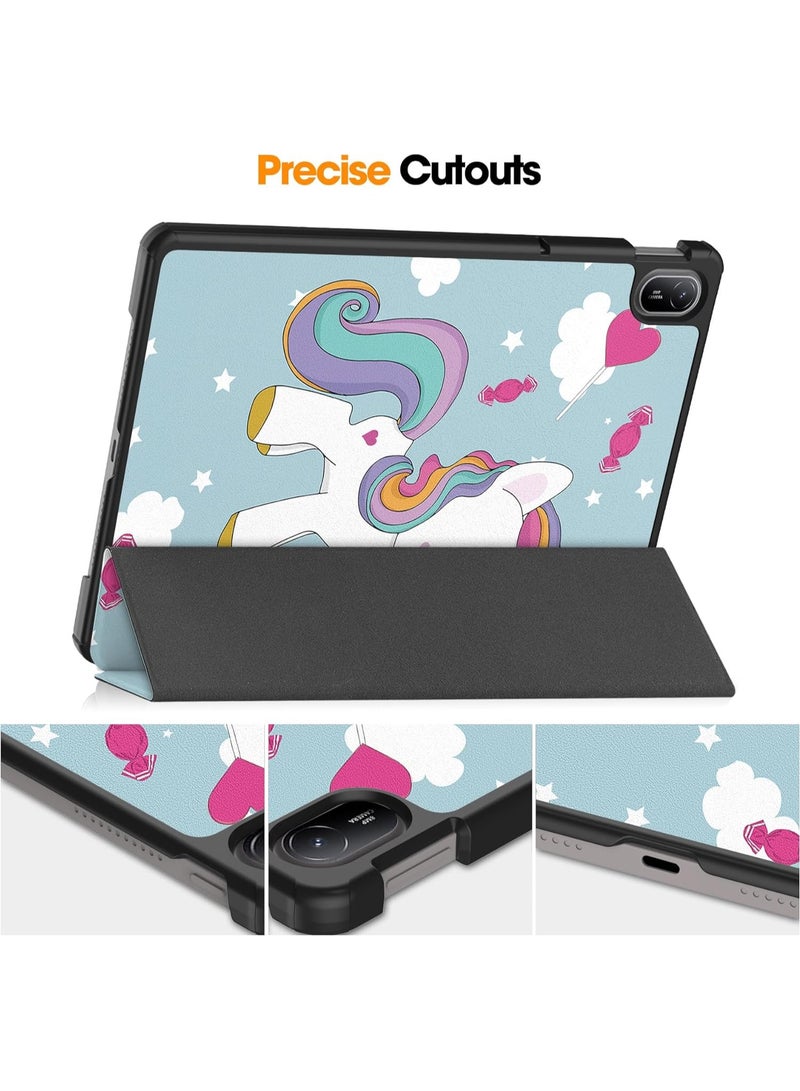 general Case Compatible with Huawei MatePad SE 11 inch 2024 Cute Pattern Hard PC Back Tablet Case With Auto Sleep Wake for MatePad SE 11'' Case - Image 3