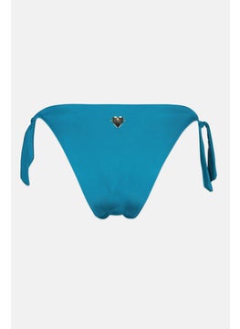 TWINSET Women Side Tie Bikini Bottom, Blue  - Image 2