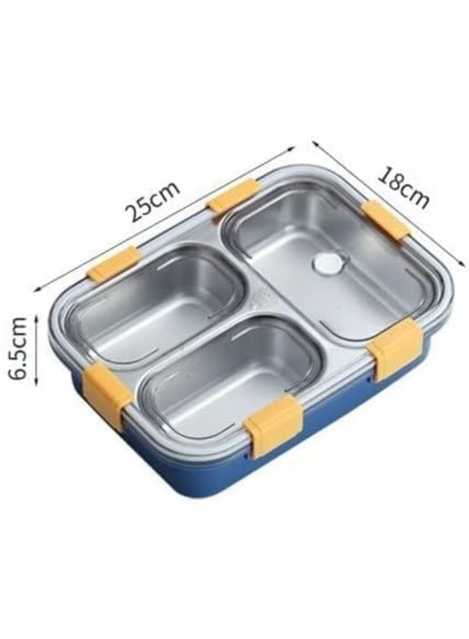 Laxson Eco-Friendly 3-Tier Stainless Steel Portable Lunch Box – 3 Compartments, Insulated, Leakproof, Microwavable, Thermos Warmer - Image 2