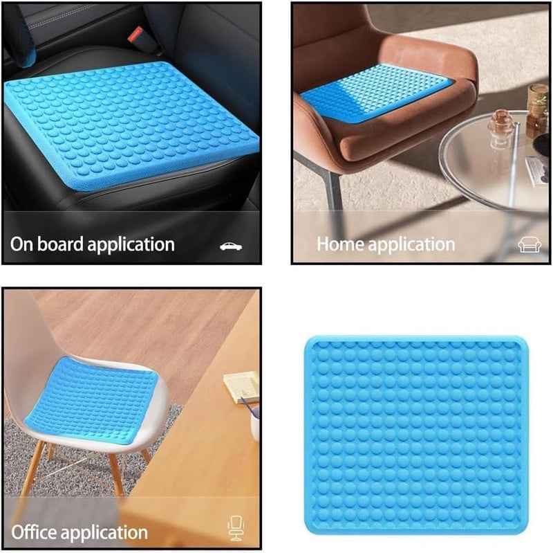 Aputue Gel Seat Cushion, Cooling Gel Chair Cushion with Non-Slip Base for Office Desk and Car, Memory Foam Alternative for Tailbone Pain Relief and Comfort - Image 5