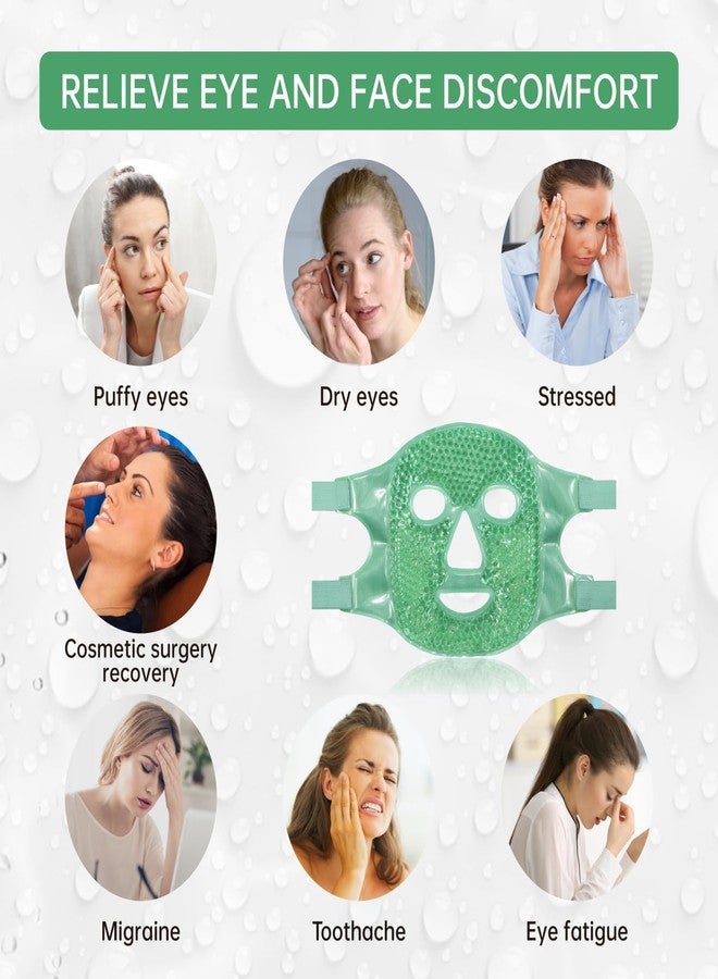 LACOLANE Ice Face Mask for Puffy Eyes & Face – Gel Bead Cold Compress Pack for Dark Circles, Headache Relief, Skin Care, Hot Cold Therapy Eye Mask for Women & Men, Reusable Spa Facial Mask_Multicolour - Image 4