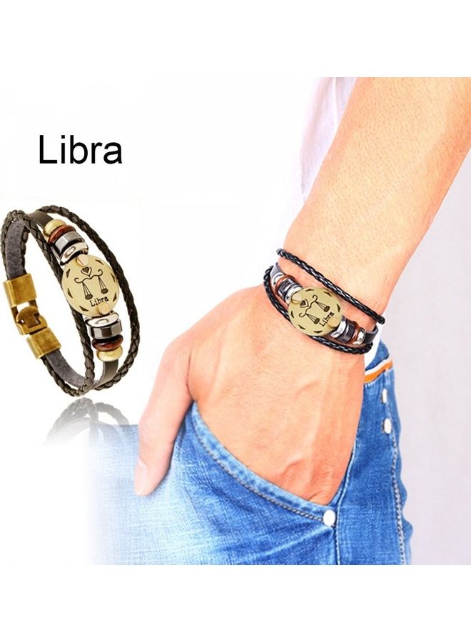 سوار من الجلد مزين ب 12 برج فلكي - Image 1