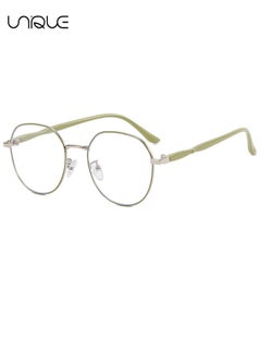 Unique Glasses - Blue Light Blocking Glasses - Large Frame Glasses - Non-Myopic Glasses - Women's Men's Computer Reading/Gaming/TV/Mobile Phone Glasses, Anti-Eye Fatigue (Green)  - Image 1