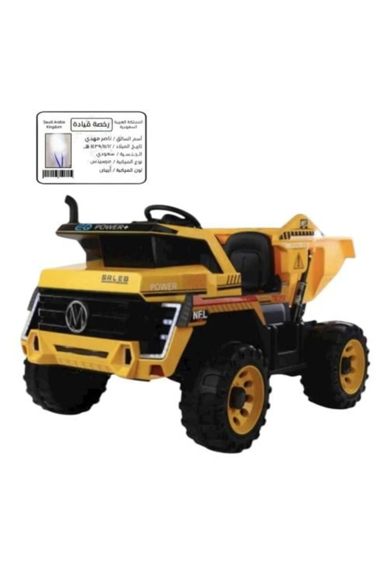 Electric Kids Dump Truck – Yellow for Boys - Image 1