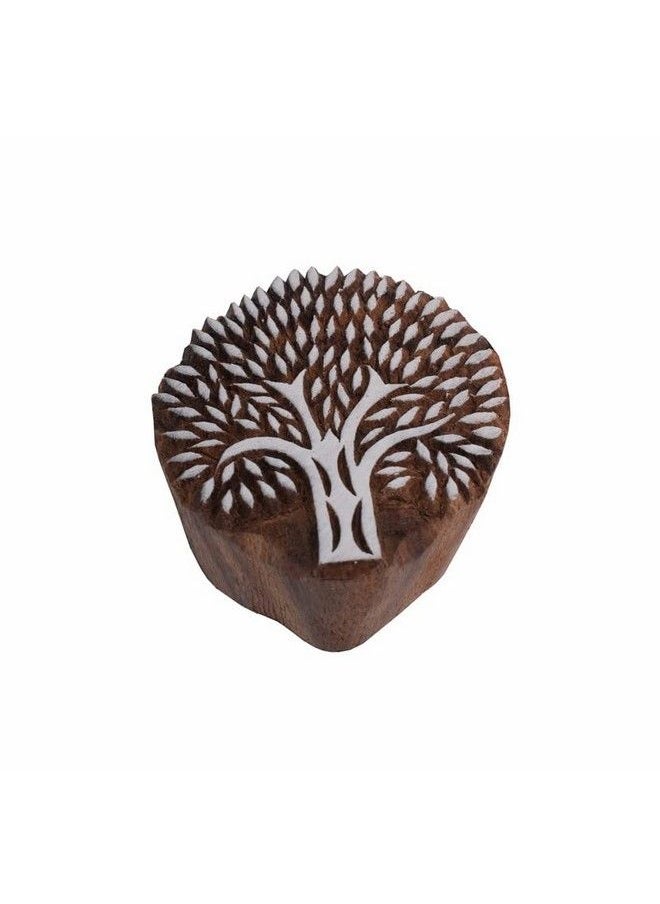 Hashcart Wooden Baren For Block Printing Stamps Craft Pattern For Saree Border Henna Textile Scrapbooking Pottery Crafts Set Of 9  - Image 3