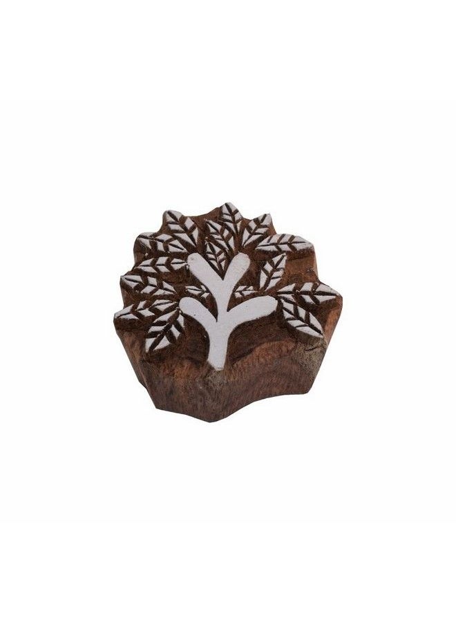 Hashcart Wooden Baren For Block Printing Stamps Craft Pattern For Saree Border Henna Textile Scrapbooking Pottery Crafts Set Of 9  - Image 5