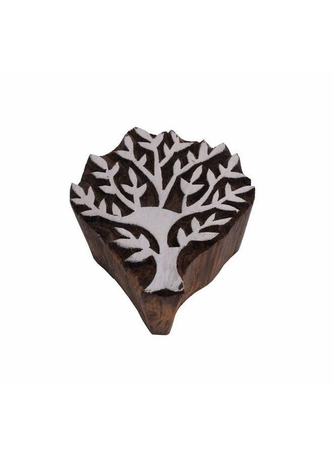 Hashcart Wooden Baren For Block Printing Stamps Craft Pattern For Saree Border Henna Textile Scrapbooking Pottery Crafts Set Of 9  - Image 4