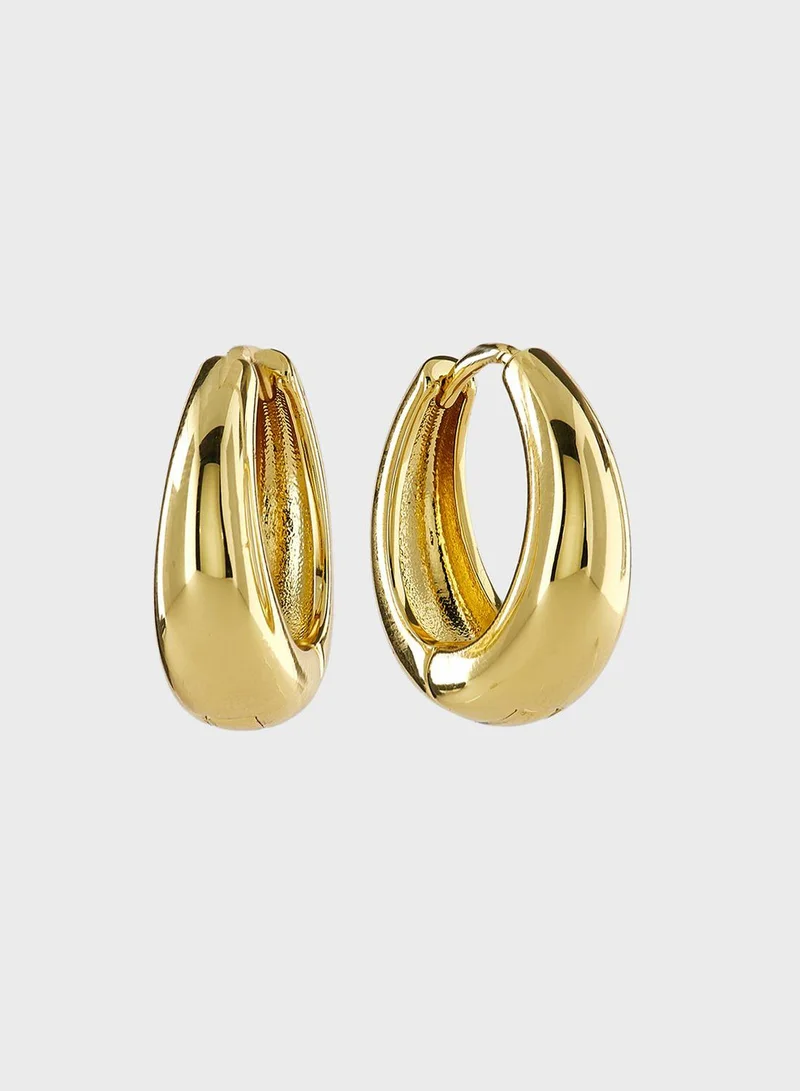 LUV AJ Marbella Hoops Cuff Earrings