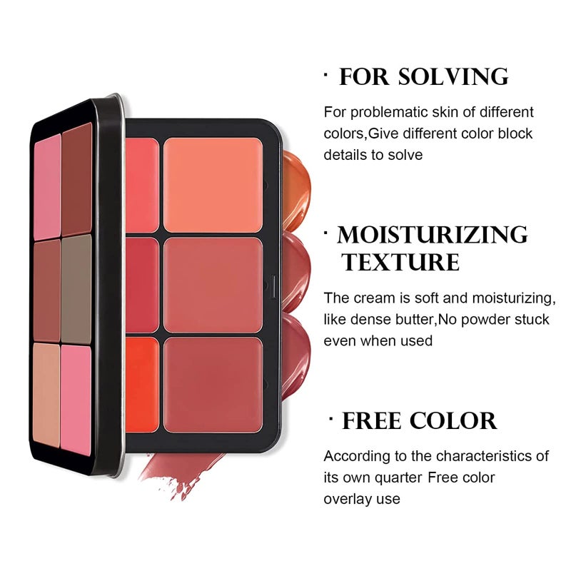 SURORAIN 12 Colors Blush Palette,Highlighter Blush Powder Makeup,Long-Wearing,Smudge Proof,Natural-Looking,Blendable Cruelty-Free Matte Finish,Contour and Highlight Blush Palette Face Cosmetics Makeup - Image 4