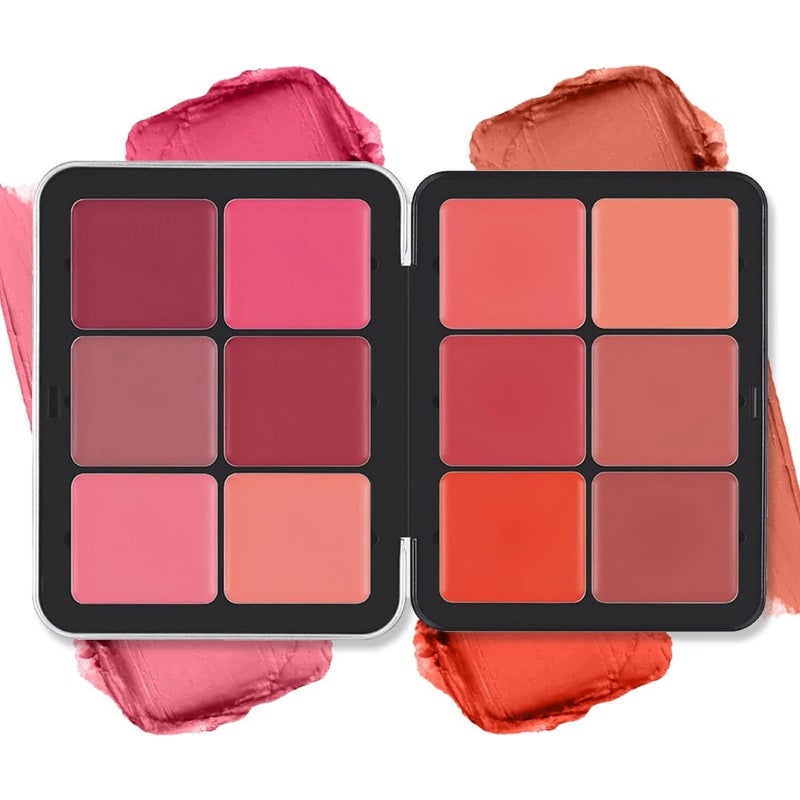 SURORAIN 12 Colors Blush Palette,Highlighter Blush Powder Makeup,Long-Wearing,Smudge Proof,Natural-Looking,Blendable Cruelty-Free Matte Finish,Contour and Highlight Blush Palette Face Cosmetics Makeup - Image 1