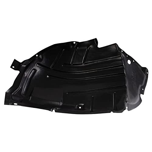 TRQ Front Left Forward Inner Fender Liner Black Drivers Side Compatible with 2008-2010 INFINITI M35 M45 IN1248122 - Image 2