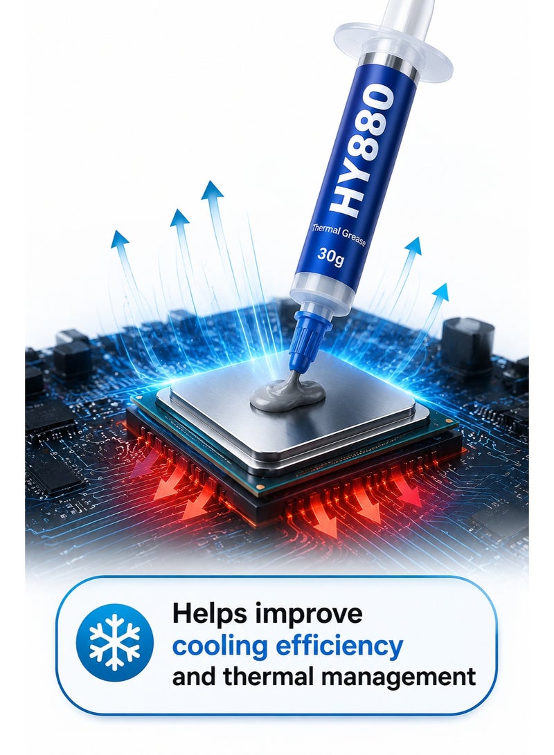 HALNZIYE HY880 Thermal Grease 30G Nanometer Thermal Paste High Performance CPU GPU Heatsink Cooling Compound - Image 2