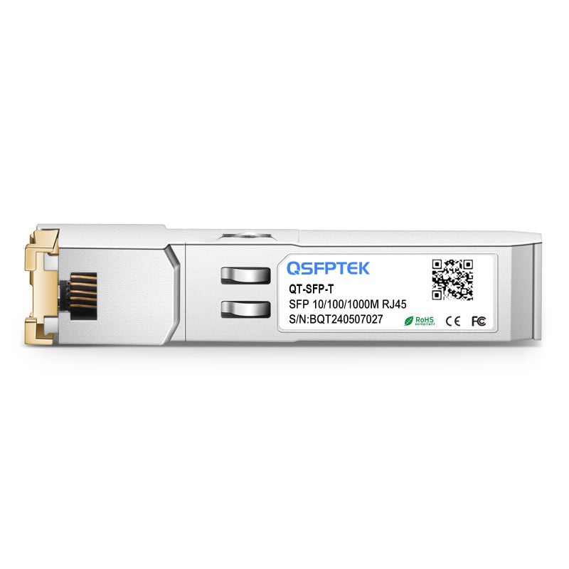 QSFPTEK 1.25G Gigabit SFP Copper RJ45 Module, SFP to RJ45, 10/100/1000BASE-T Mini-GBIC, Ethernet Transceiver for Ubiquiti UF-RJ45-1G, Supermicro,up to 100m - Image 2