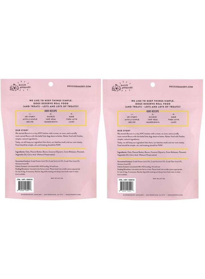 (2 Bags) Bocces Bakery Bac'n Nutty Dog Treats - Peanut Butter & Bacon 1.5 lb - Image 2