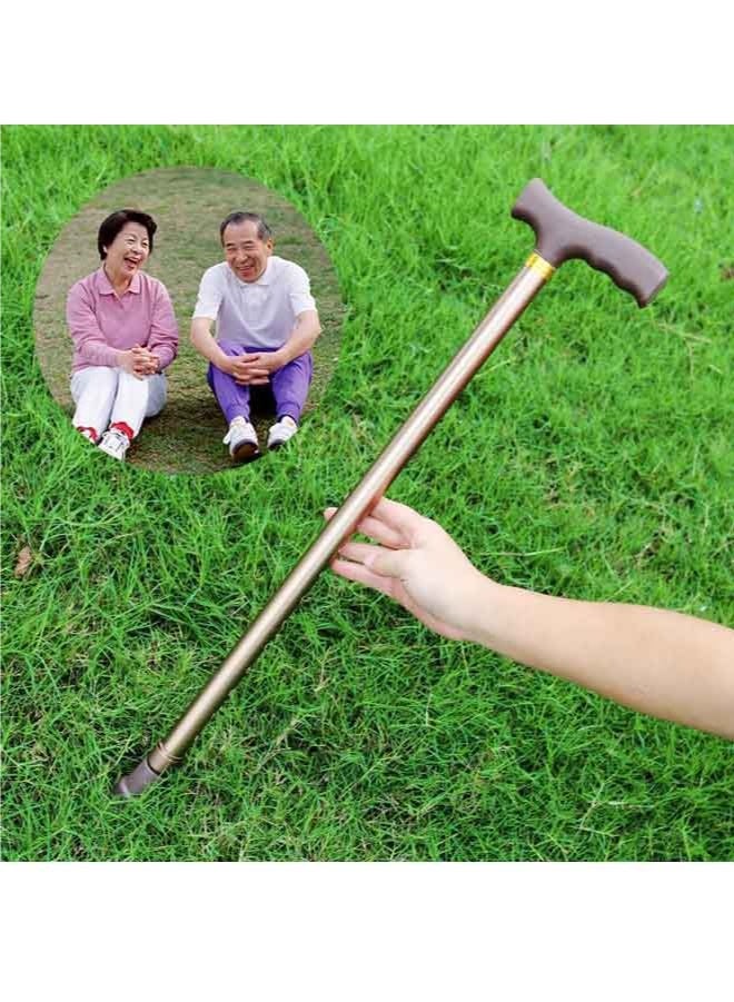 Anodized Aluminum Walking Cane, T-Handle Grey, Lightweight Adjustable Walking Stick with Non-slip Base - Image 4