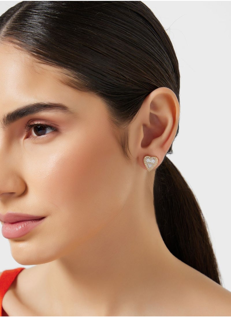 GUESS Heart Stud Earrings  - Image 4