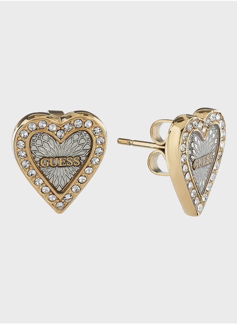GUESS Heart Stud Earrings  - Image 1