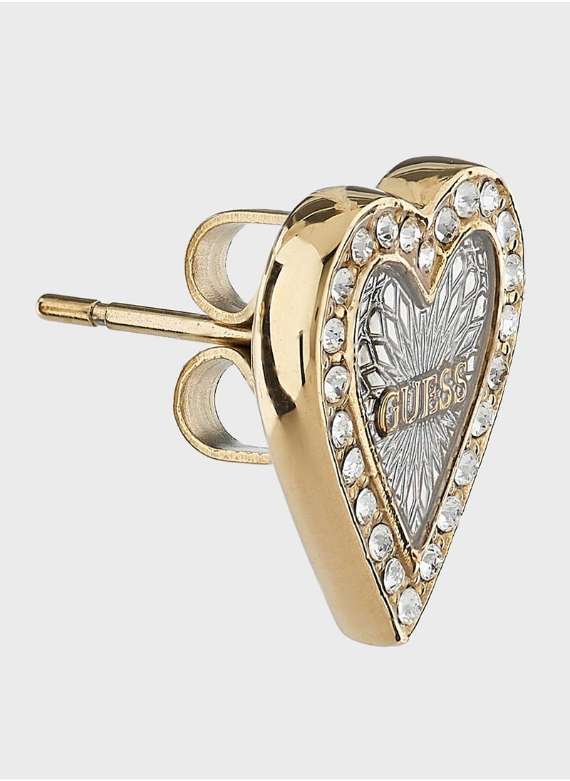 GUESS Heart Stud Earrings  - Image 2