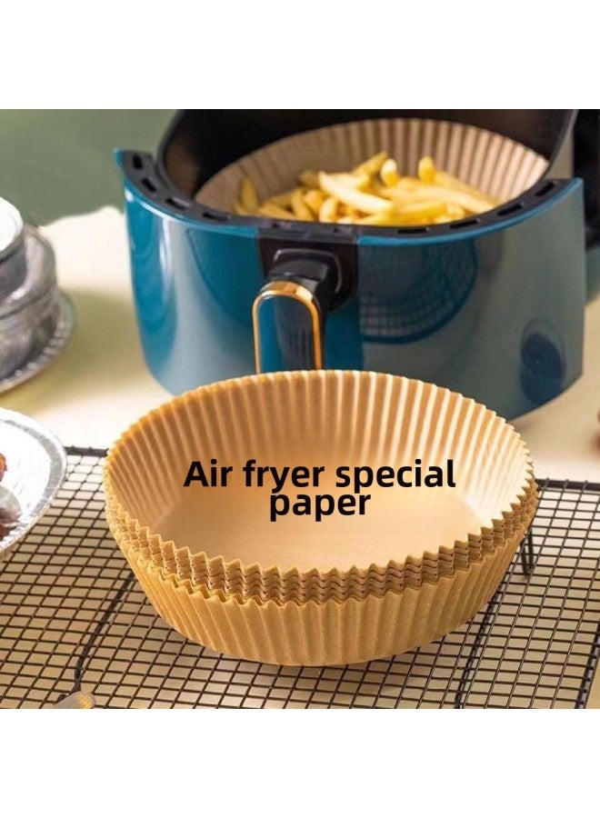 Air Fryer Paper Disposable Oil-proof Baking Paper Household Kitchen Oil-absorbing Paper Air Fryer Special Paper Wholesale-Color:Natural Color-Specifications:OPP Packaging "rectangle" 50 - Image 2