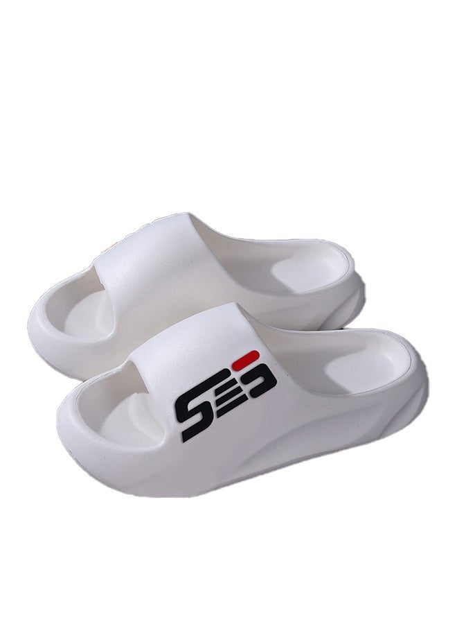 Ses White summer outdoor wear-resistant home bathroom non-slip bath soft bottom men's slippers (44-45EUR) - Image 5