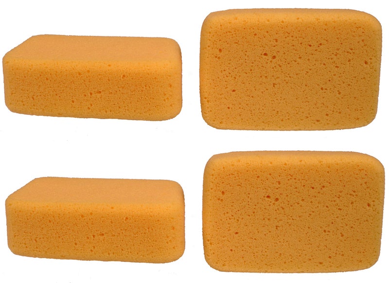 Creative Hobbies® Multi-Purpose Jumbo Synthetic Silk Sponge Value Pack - 4 Large Sponges for Painting, Crafts, Grout, Cleaning & More - 7.5" x 5" x 2" - Image 1