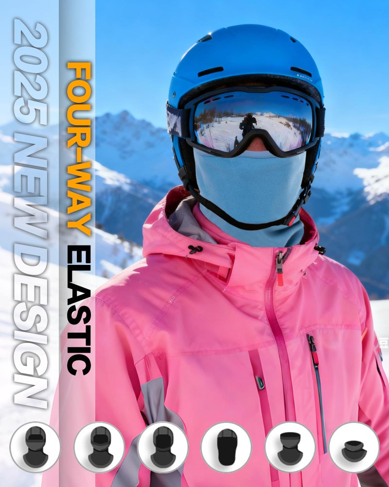XFUEL Winter Balaclava Ski Mask Warm and Fleece Full Face Cover for Men Women Cold Weather Skiing Motorcycle Neck Warmer (US, Alpha, One Size, Medium, Black) - Image 5