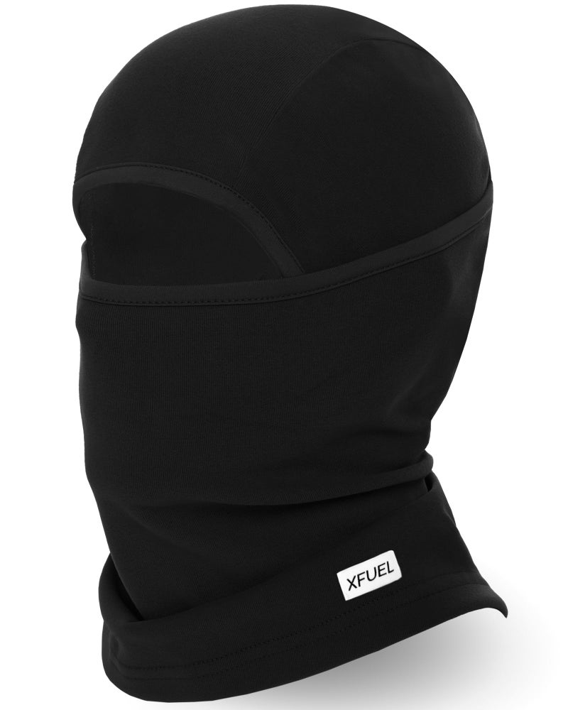 XFUEL Winter Balaclava Ski Mask Warm and Fleece Full Face Cover for Men Women Cold Weather Skiing Motorcycle Neck Warmer (US, Alpha, One Size, Medium, Black) - Image 1