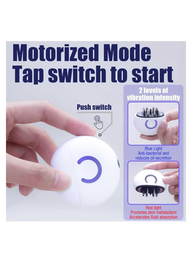 Rock Pow Hair Oil Applicator with Red Light Electric Scalp Massager for Hair Treatment Growth 2 in 1 Scalp Applicator Brush Medicine Fluid Essential Oil Serum Dandruff Exfoliator Treatment Fillable Brush  - Image 3