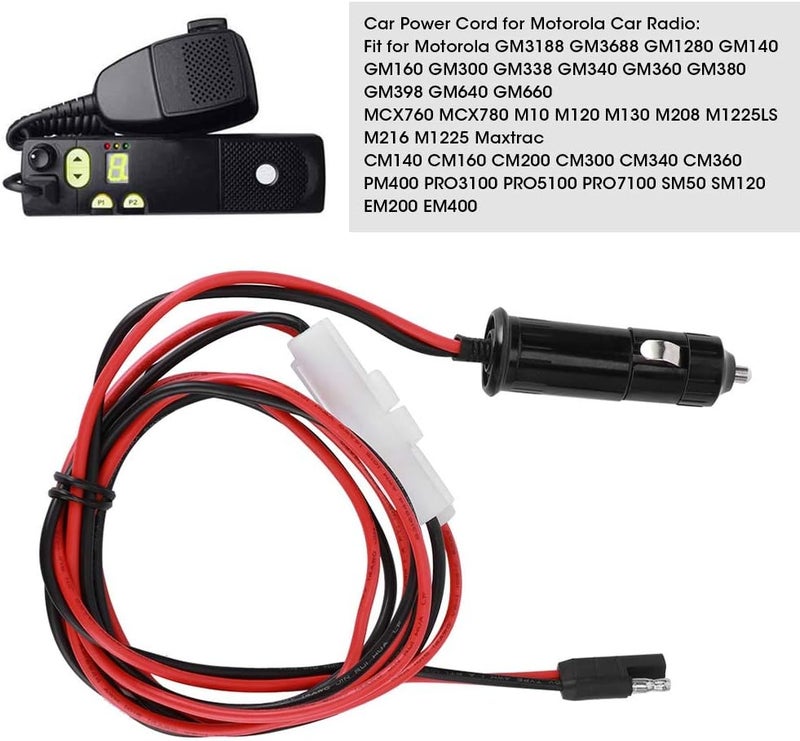 comfrt Cigarette Lighter Adapter, 12V DC Car Radio Power Cable Cigarette Lighter Adapter Fit for Motorola GM3188/GM3688/GM1280/MCX760/CM140 - Image 3