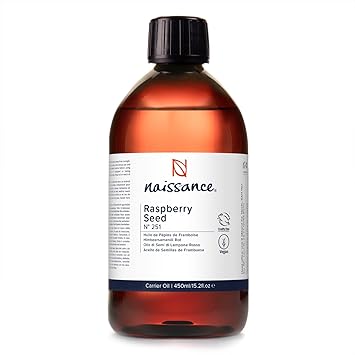 Naissance Red Raspberry Seed Oil No 251 450ml Natural Cold Pressed Unscented Vegan for Aromatherapy Massage Base Oil DIY Beauty Recipes - Image 1