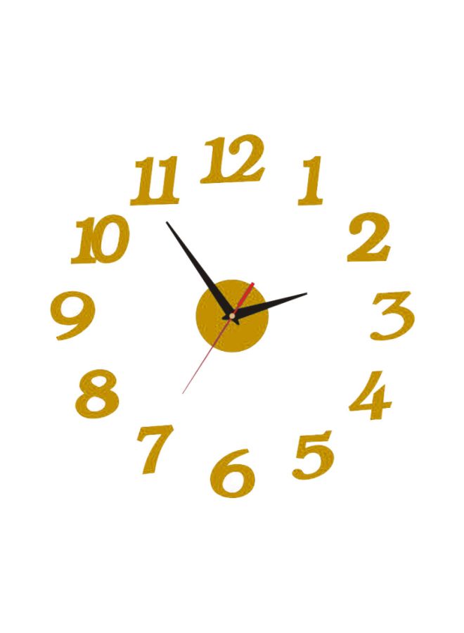 نيبمينينت DIY Acrylic Wall Clock Sticker Gold 15x10x4cm - Image 1