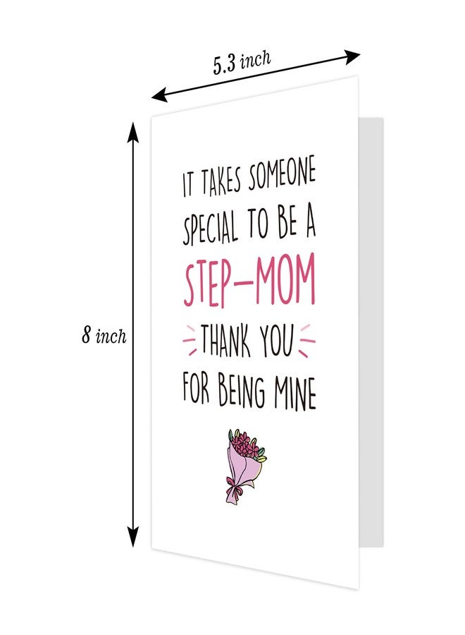 Ogeby Funny Mothers Day Gifts for Stepmom, Lovely Mother’s Day Card Gift from Step Daughter Son, Thank You for Being Mine - Image 2
