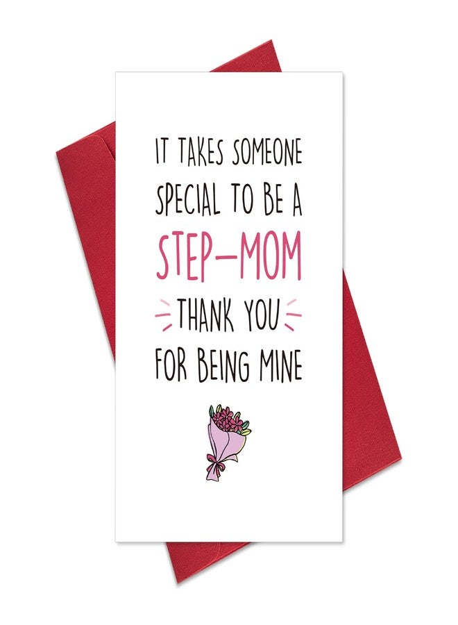 Ogeby Funny Mothers Day Gifts for Stepmom, Lovely Mother’s Day Card Gift from Step Daughter Son, Thank You for Being Mine - Image 1